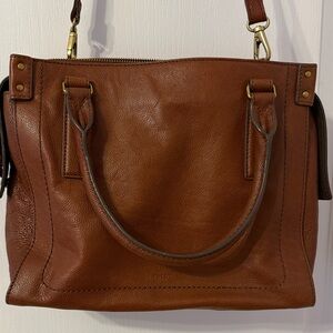 Fossil Tan Leather Shoulder Bag